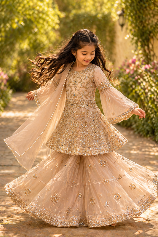 tila taj in beige 4-9 yrs kmo005c2