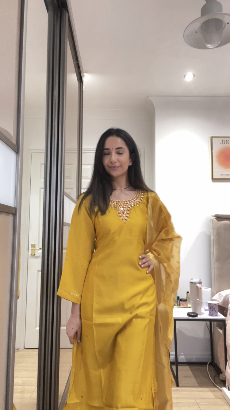 Sunehribaag in mustard dn014c1