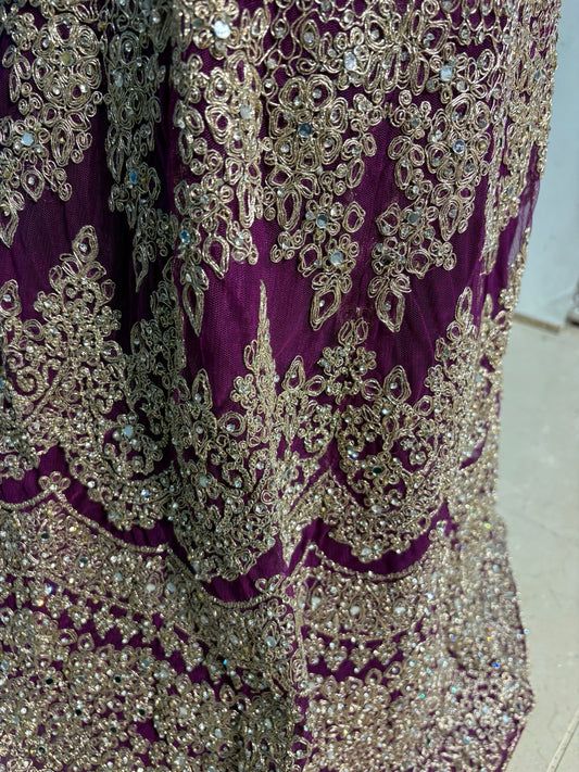 Sunehripari in plum 1-4yrs KMO002C9