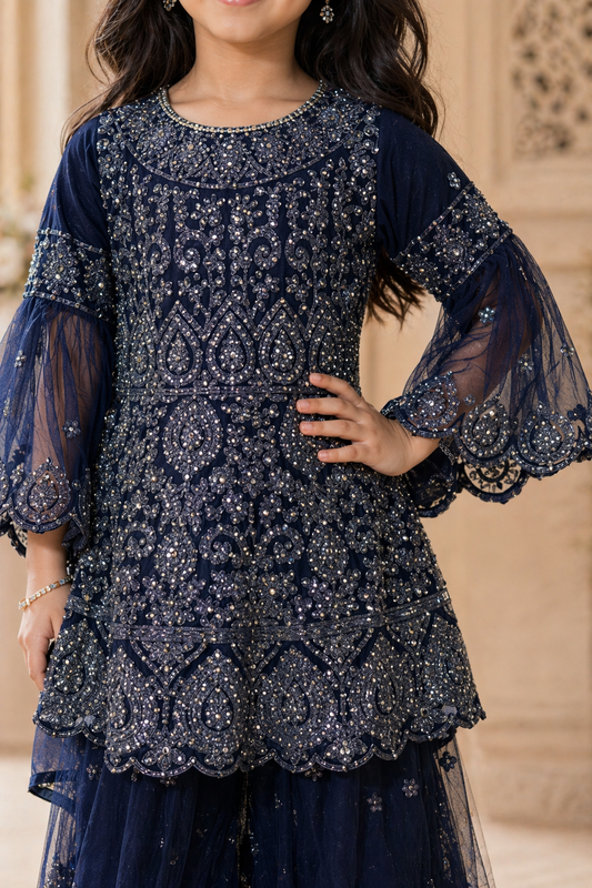 Meher in navy blue 4-9 YRS KMO003C4