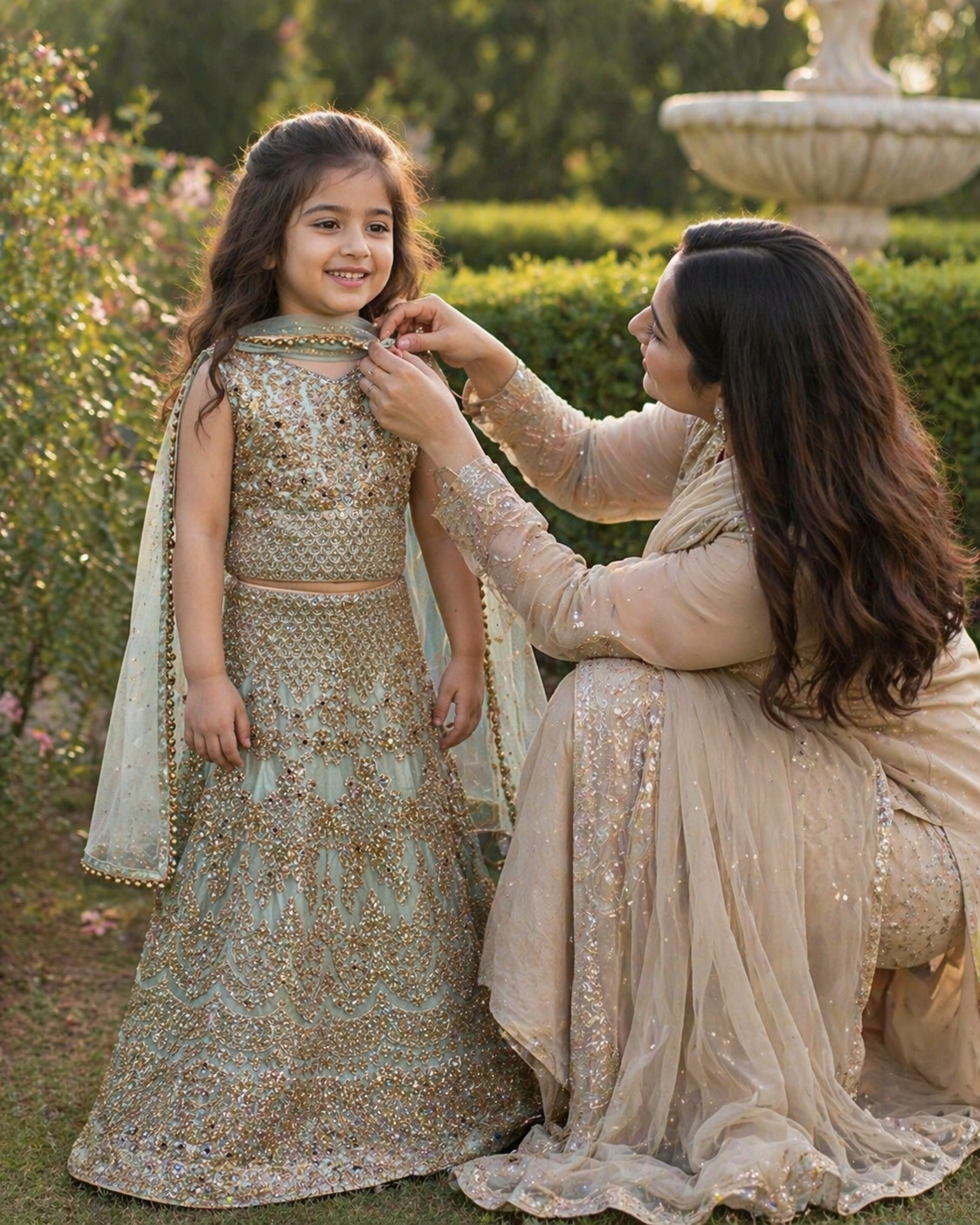 SUNEHRIPARI IN SKY BLUE 4-9 YRS KMO002C6