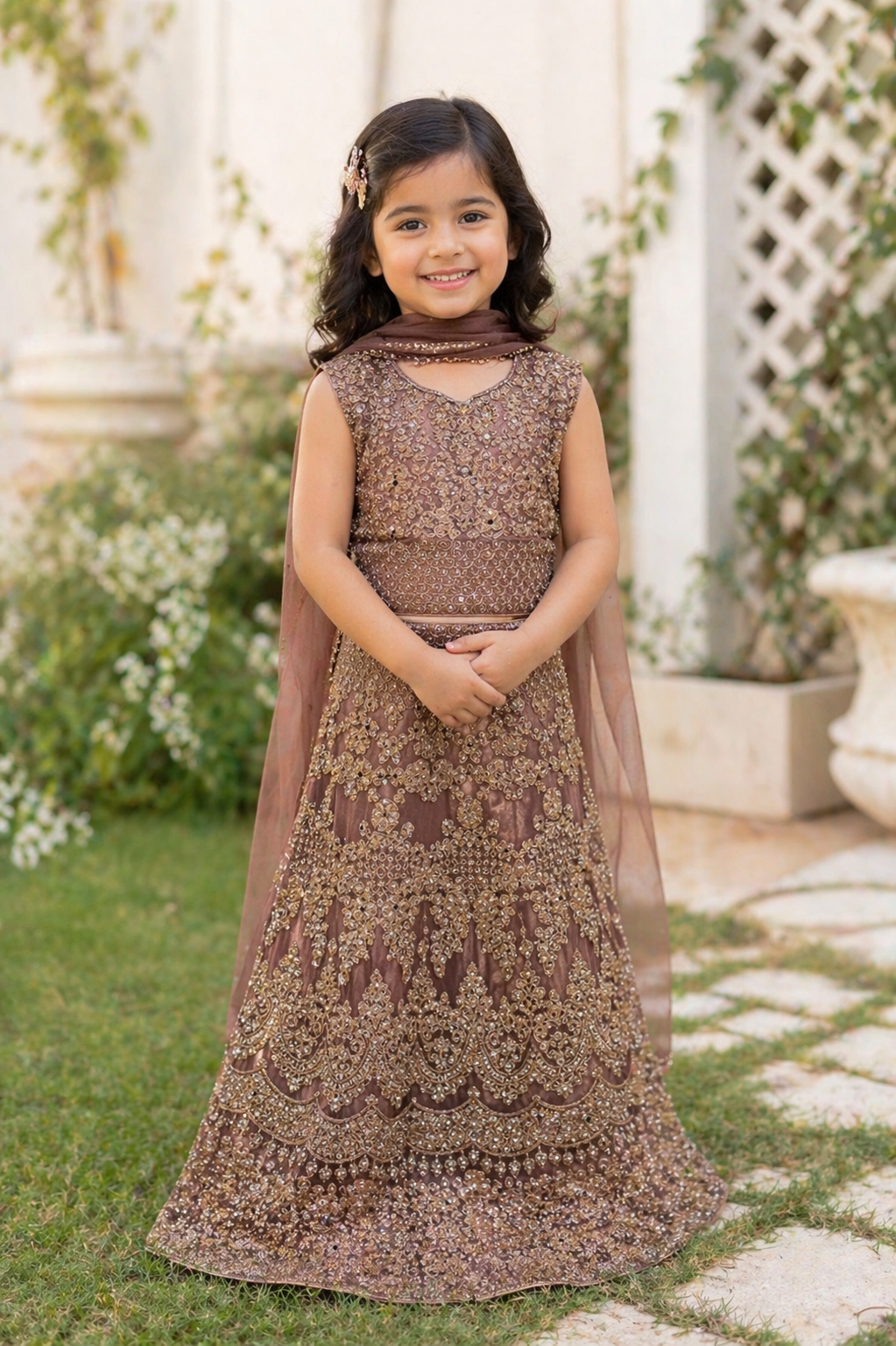 SUNEHRIPARI IN MAUVE 4-9 YRS KMO002C12