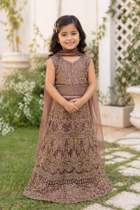 SUNEHRIPARI IN MAUVE 4-9 YRS KMO002C12