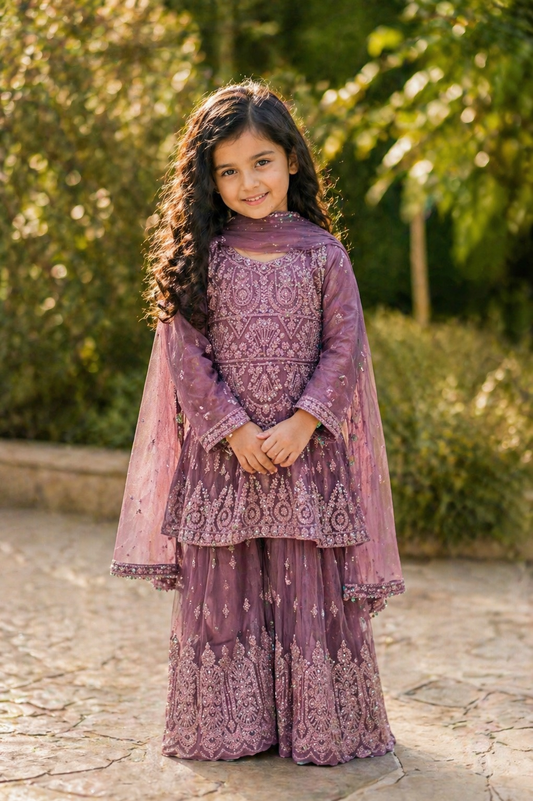 DEVANGI IN DARK LILAC3-9 YRS KME000C10