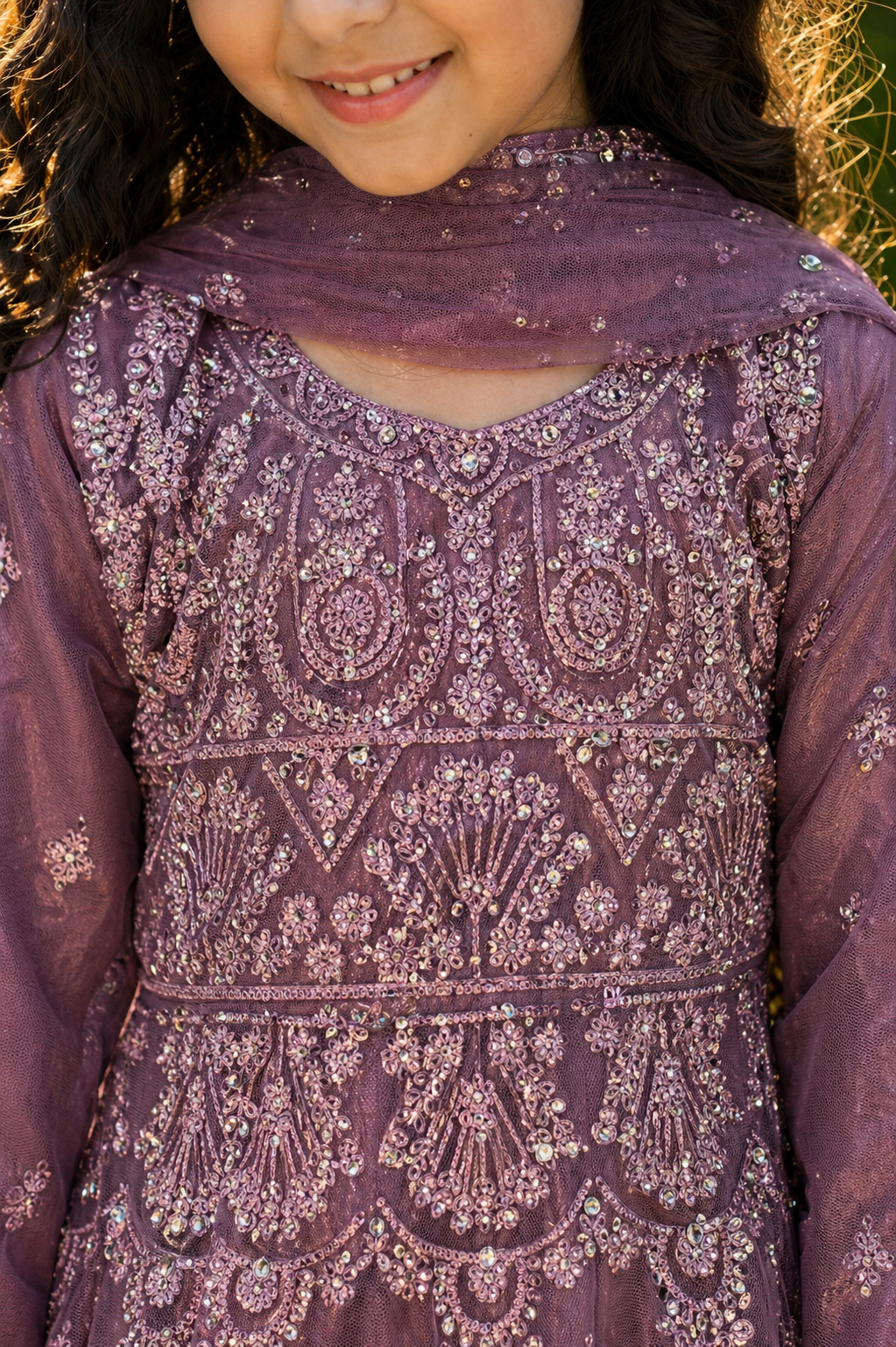 DEVANGI IN DARK LILAC3-9 YRS KME000C10