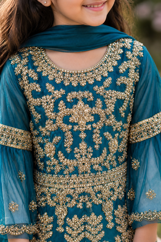 tila taj in teal 4-9 yrs kmo005c11
