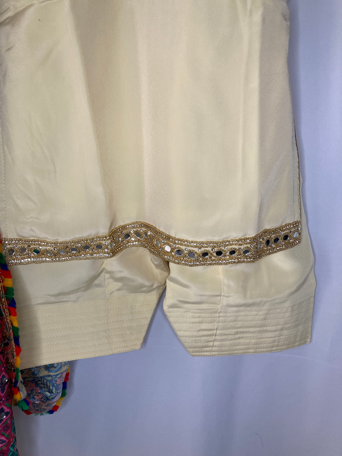 Girls lemon yellow Punjabi Suit – Kids Pakistani Patiala Salwar Kameez with Colourful Dupatta – Eid Outfit 1-2yrs kb018c2