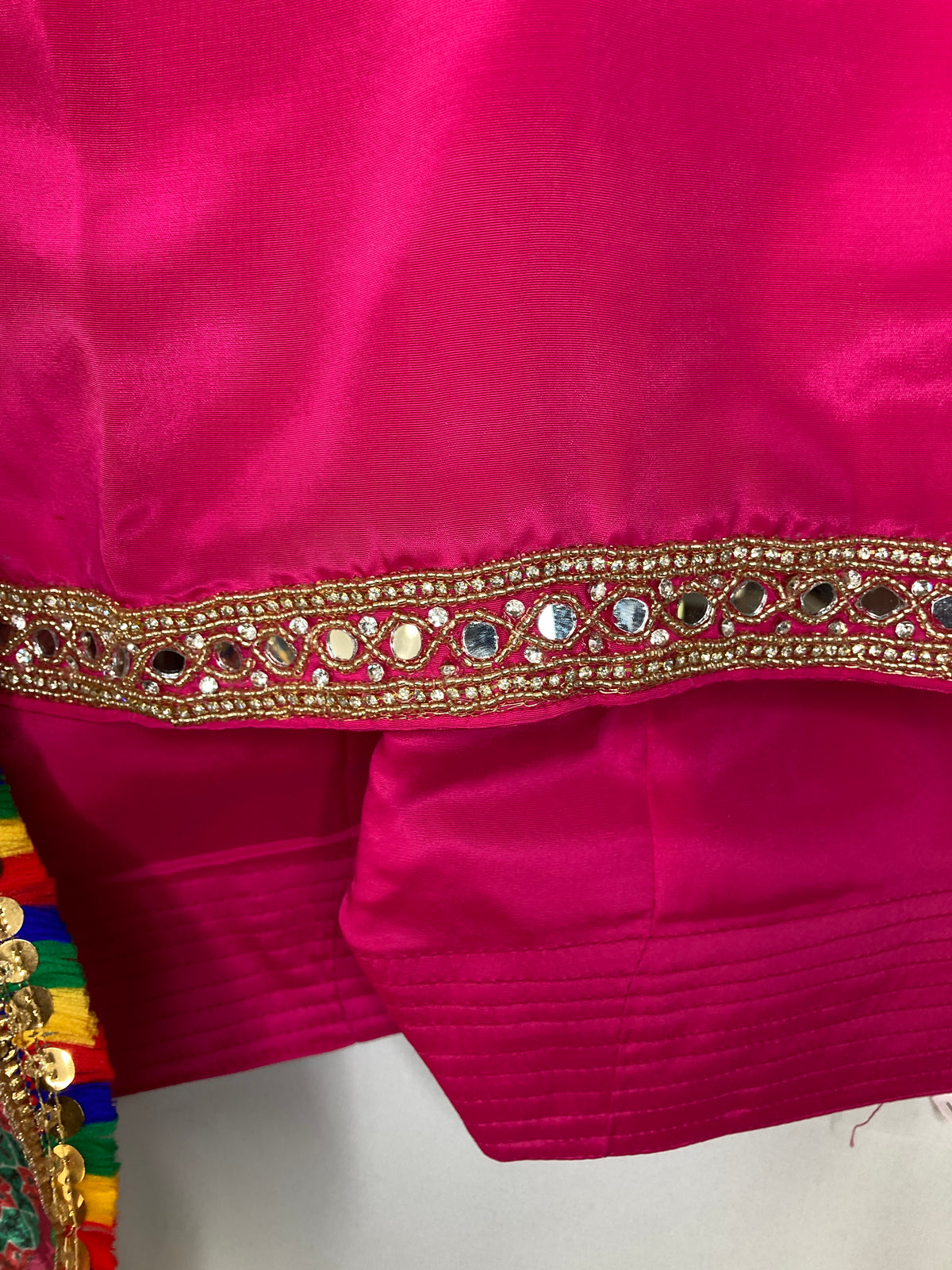 Girls hot pink Punjabi Suit – Kids Pakistani Patiala Salwar Kameez with Colourful Dupatta – Eid Outfit kbc018c4