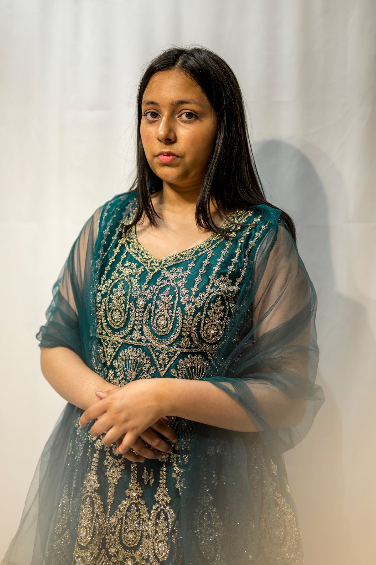 Teal Embroidered Gharara Suit for Women – Pakistani Wedding & Party Wear Outfit KMO014C1