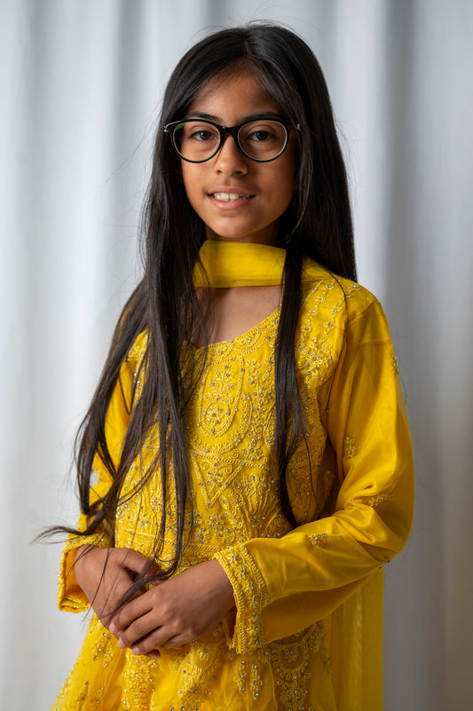 DEVANGI IN YELLOW 3-9yrs KME000C5
