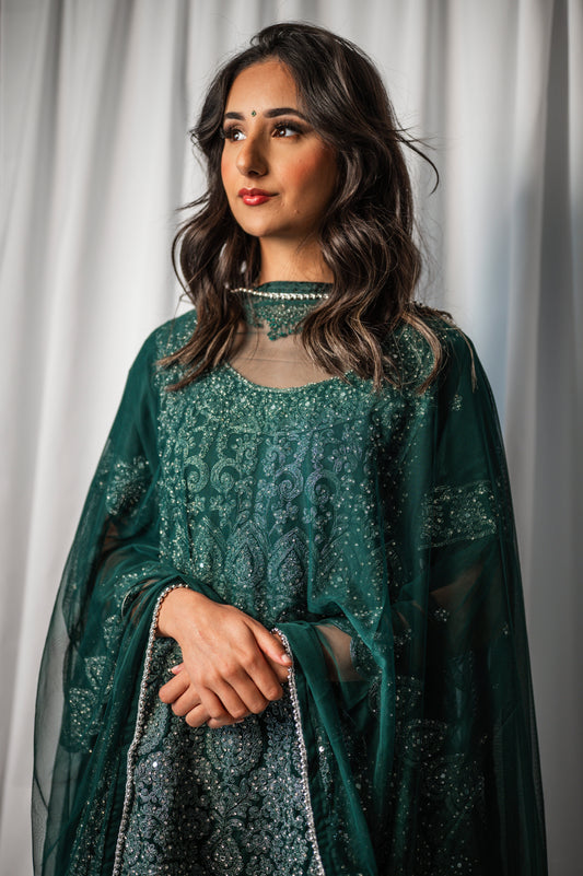 Meher in bottle green petite KMO003C1