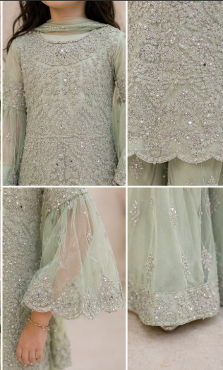 Meher in mint green 4-9 YRS KMO003C0