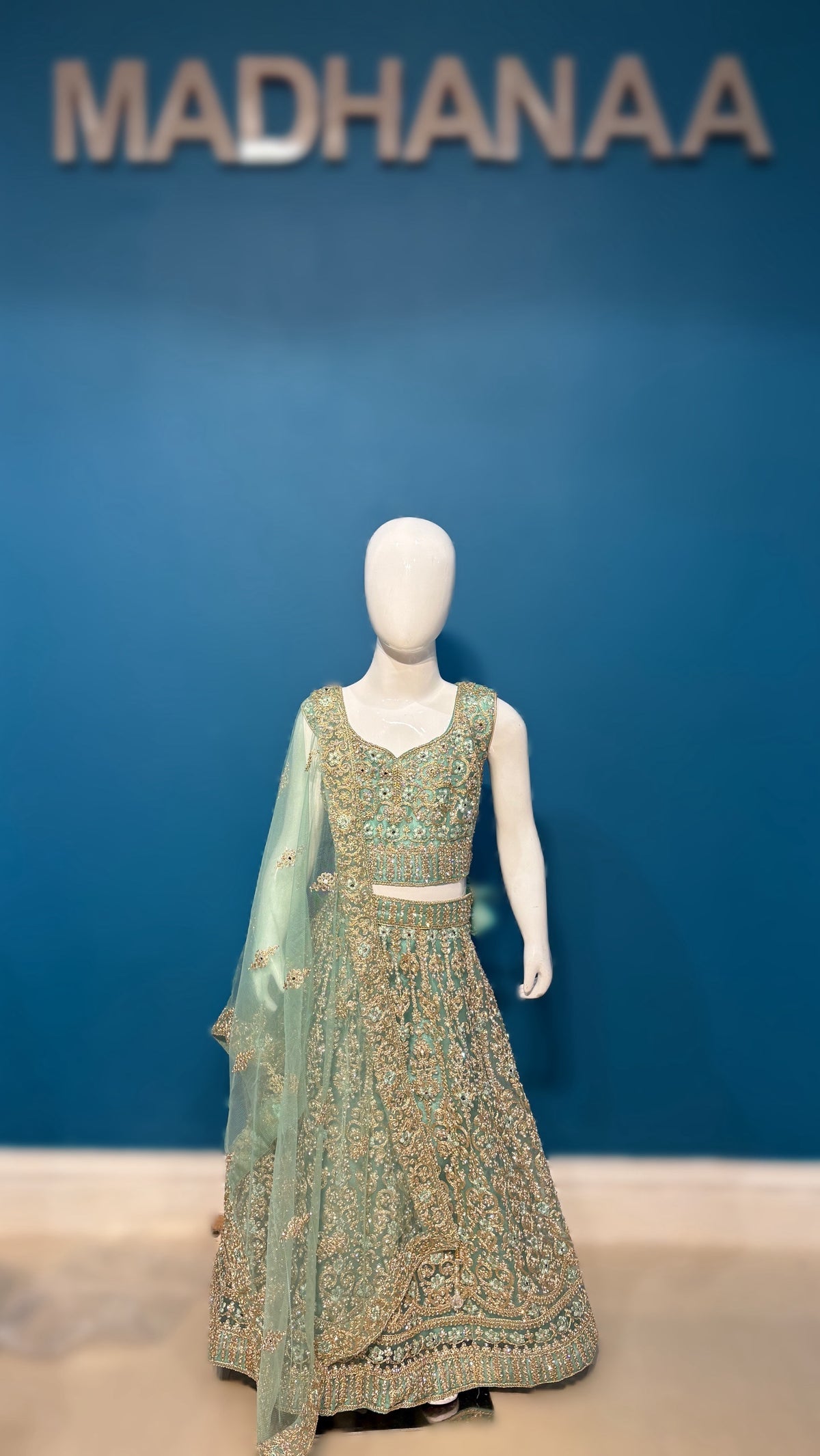 Kohinoor lehenga in mint green 3-9 YRS AF010C2