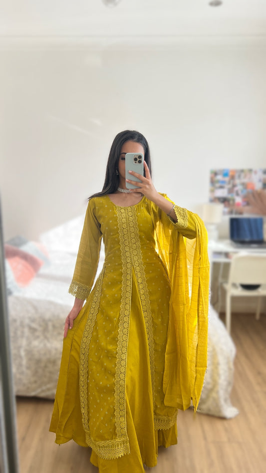 Noor-e-lace in Mustard DN000C1