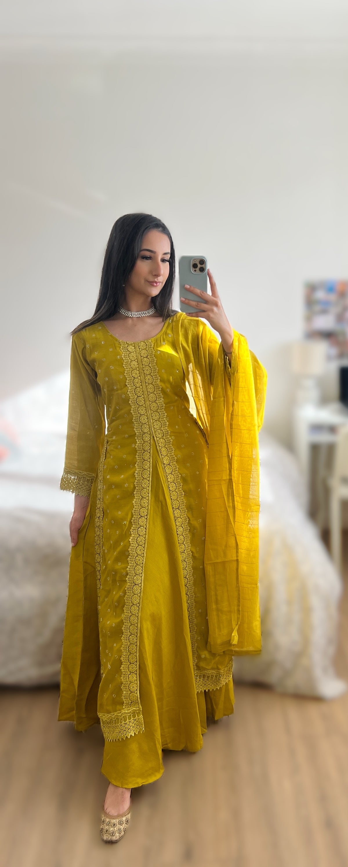 Noor-e-lace in Mustard DN000C1