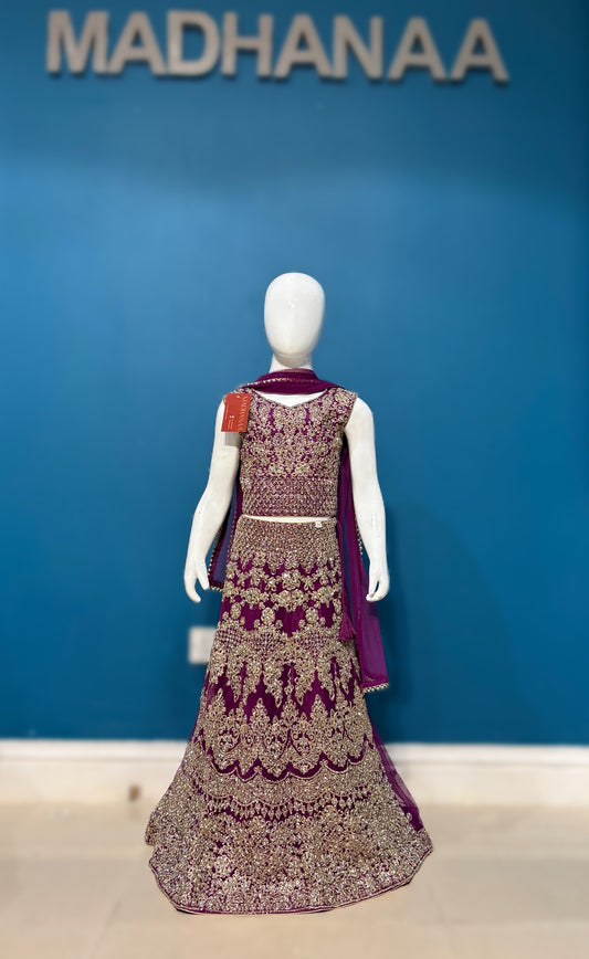 SUNEHARIPARI IN PLUM 4-9 YRS KMO002C9