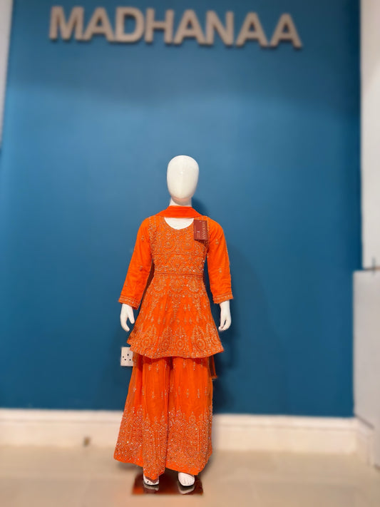 DEVANGI IN ORANGE 3-9YRS KME000C3