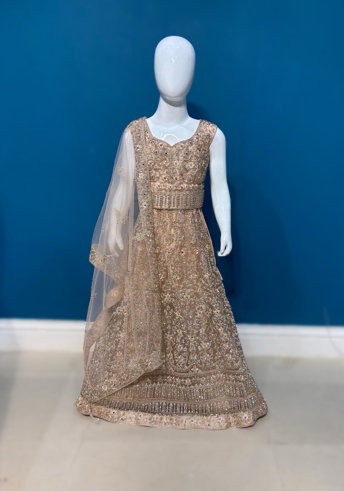 Kohinoor lehenga in beige 3-9 YRS  AF010C0