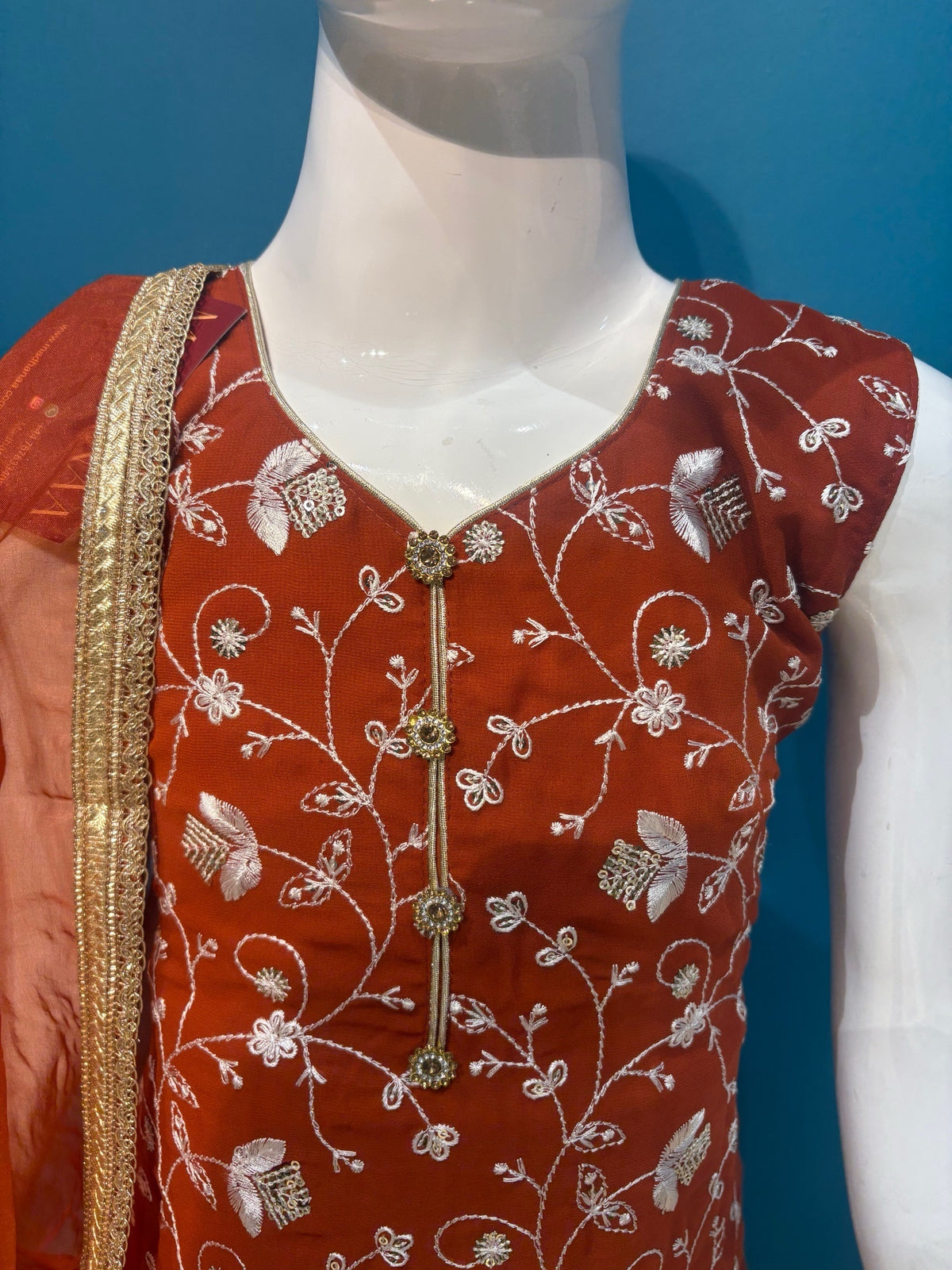 Pehnava in burnt orange 4-9 YRS BC011C5