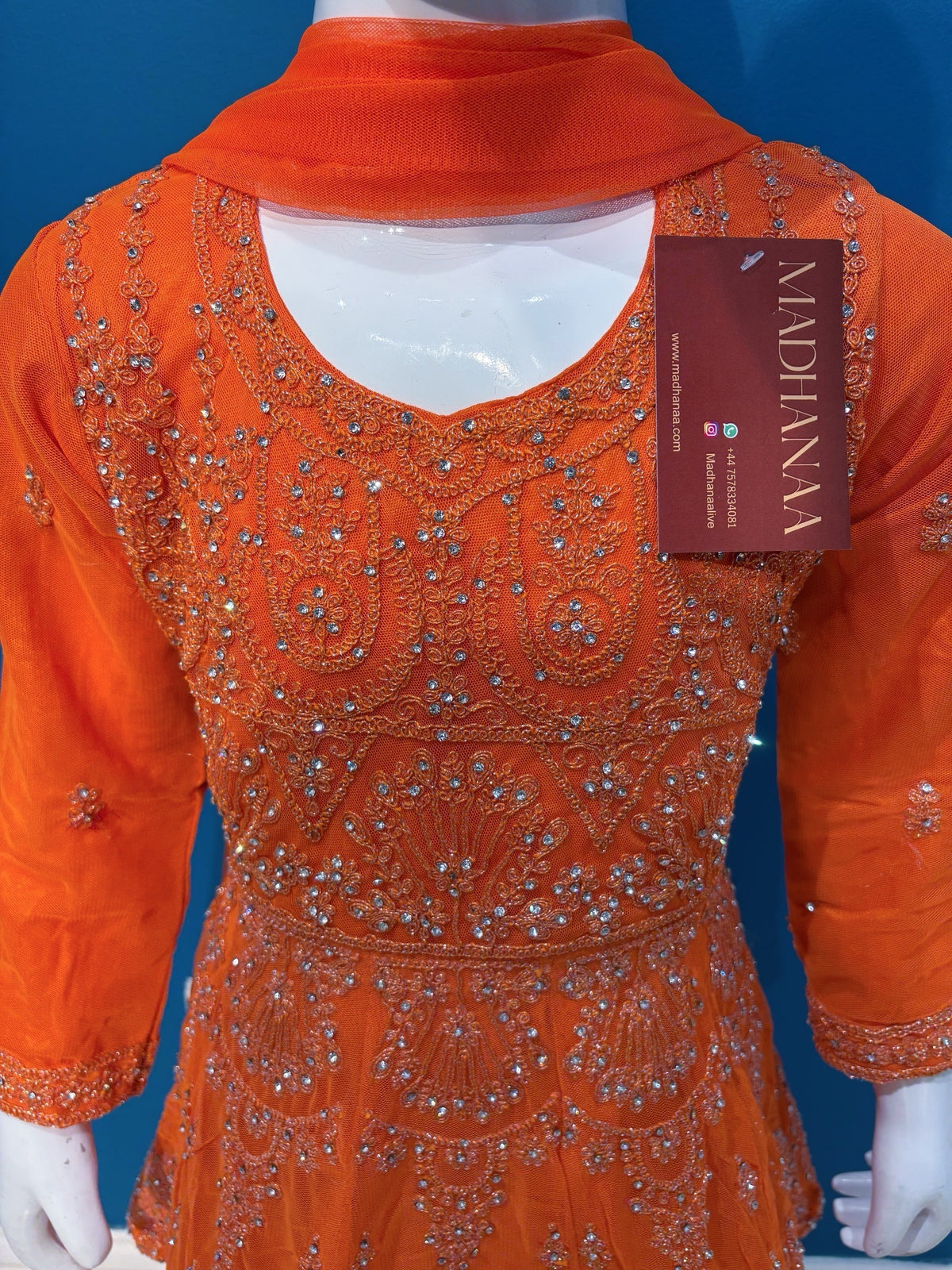 DEVANGI IN ORANGE 3-9YRS KME000C3